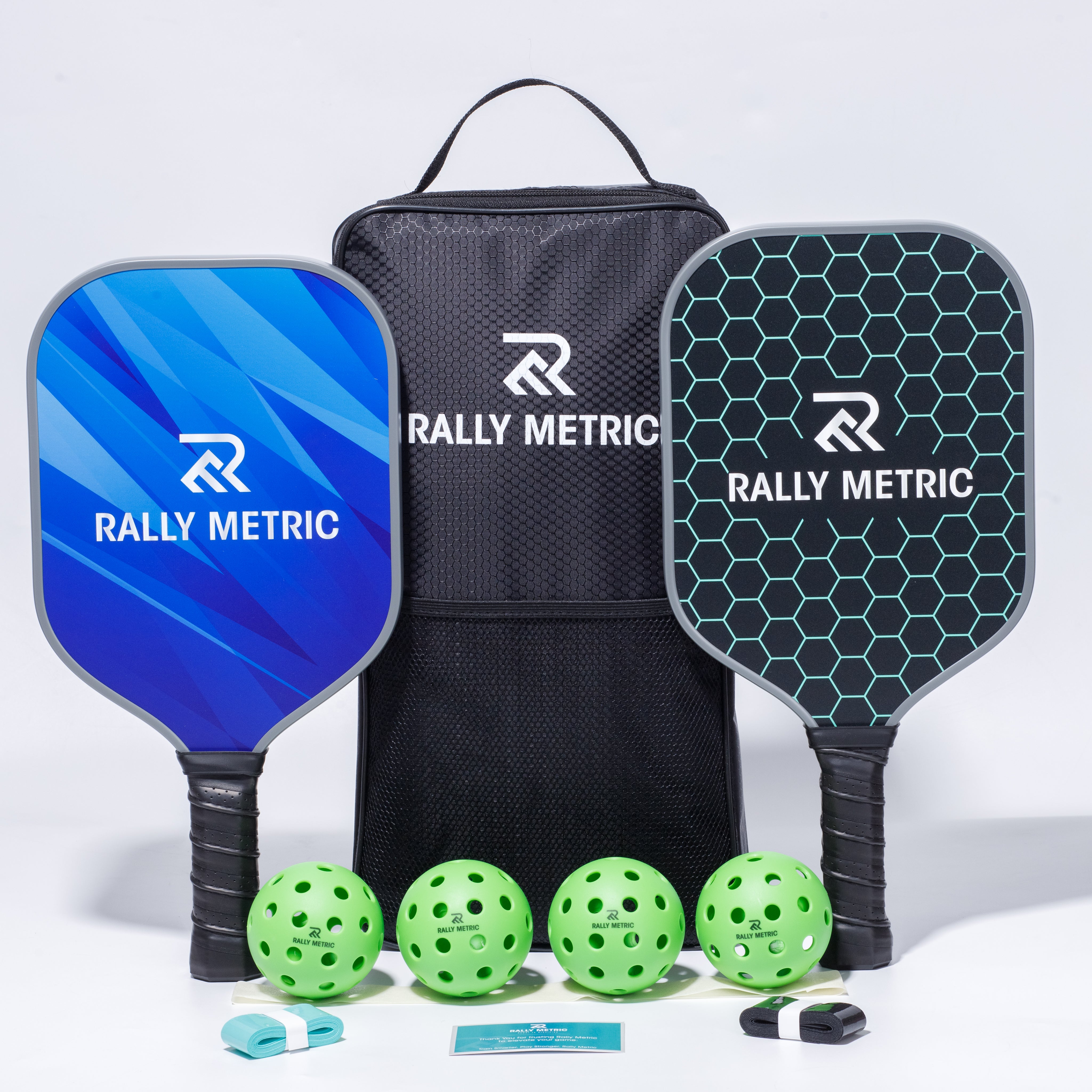 Pickleball Paddle Set of 2-16mm Honeycomb Core - Carbon Fiber and